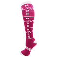 thumbnail image 5 of 12 Pairs of Womens Breast Cancer Awareness Socks, Pink Ribbon Soft Sport Sock Bulk Pack (Knee High), 5 of 6
