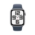 thumbnail image 2 of Apple Watch SE2 44mm GPS - Silver Aluminum Case with Denim Sport Band - M/L, 2 of 9