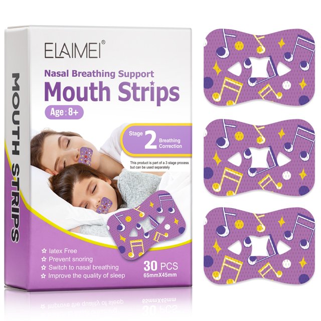 Pegatina de boca cerrada antironquidos, 30 piezas, pegatina de respiración nocturna para dejar de dormir, mejora la boca abierta, cuidado de la salud