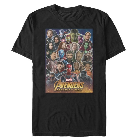 Men's Marvel Avengers: Infinity War Hero Collage  Graphic Tee Black X Large