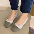 thumbnail image 2 of Ballerines pour Femmes, Ballerines Décontractées pour Femmes, Chaussures à Enfiler à Bout Rond avec Design Color-Block, Matériaux Souples pour un Confort Toute la Journée, pour les Déplacements Quotidiens et la Marche en Plein Air, 2 of 3
