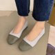 thumbnail image 2 of Zapatos Casuales Planos para las Mujeres Color-Bloque Dedo Redondo Boca Poco Profunda Deslizamiento en Zapatillas de Lienzo Primavera, Zapatos de Lienzo para las Mujeres, 2 of 3