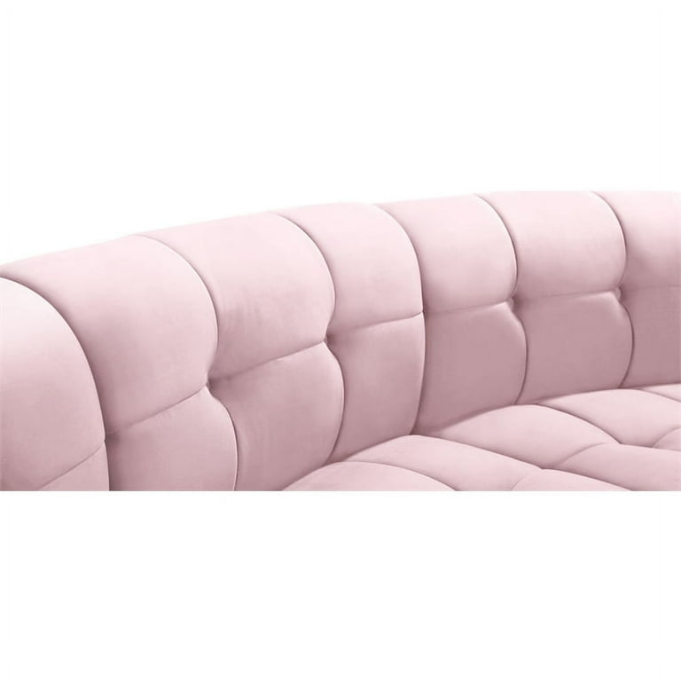 Meridian Furniture Tuft Velvet Modular Sectional 5B Meridian Furniture Tuft Velvet Modular Sectional 5B