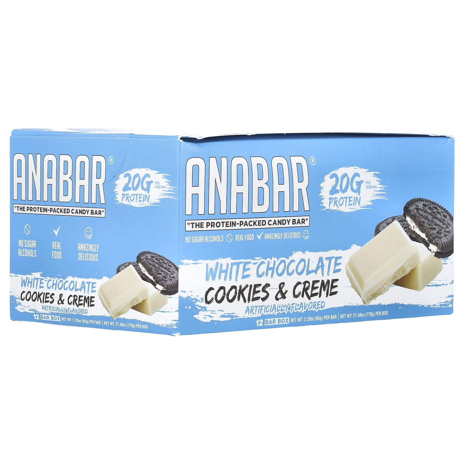 Anabar Cookies and Cream 12 Protein Bars Final Boss Performance 21 Grams