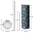 thumbnail image 5 of 20oz Dark Blue Christmas Snowflake Pattern Skinny Tumblers Stainless Steel Tumbler with Lid and Straw,Vacuum Insulated Double Wall Travel Tumbler Cups with Cleaning Brush for Coffee,Tea, 5 of 6