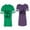 Men Green / Women Purple, variant on If Lost Return To Mary I am Mary Unisex Couple Matching Cotton Jersey style T-Shirt Contrasting stripes on sleeves (Men Green / Women Black) (Men S / Women S)