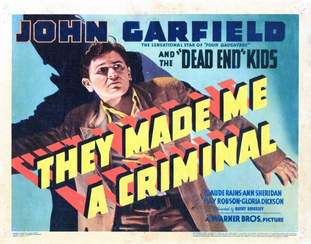 They Made Me A Criminal Us Lobbycard John Garfield 1939 Movie Poster Masterprint Item 