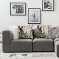 thumbnail image 2 of nygtbtfer 2Pack Vintage Stripe Spring Easter Rabbits Cute Pillow Covers Rustic Farm Animals Rabbit Plants Leaves Throw Pillow Cushion Case Cover for Home Sofa  (PV-Rabbits) 24x24in, 2 of 7