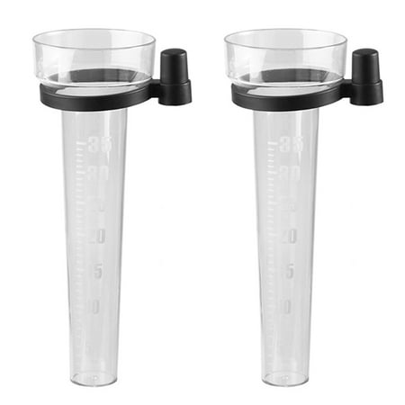 

Frcolor 2pcs Single Type Rain Gauge PS Plastic Rain Measuring Cup without Wooden Sticks
