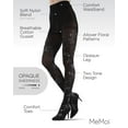 thumbnail image 3 of MeMoi Women's Wild Floral Opaque Nylon Tights - Womens - Female, Small/Medium, Black, 3 of 7