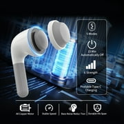 NEXPURE Handheld Neck Back Massager, 8 Massage Heads, 6 Modes for Men & Women, White