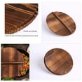 thumbnail image 4 of Kitchen Multi-Functional Wood Wok Lid Cover Anti-Scalding Wooden Lid Kitchen Tool for Cooking Cast Iron Wok Pot Cover - 13.8”, 4 of 8