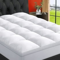 EMONIA 100% 400TC Mattress Topper California King for Back Pain, Extra Thick Cooling Mattress Pad, Mattress Protector Pillow Top Mattress Cover with 8-21" Deep Elastic Pocket, Plush Soft Down White