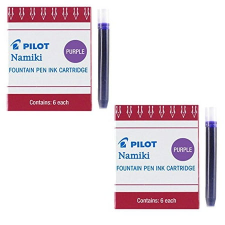 Pilot Namiki IC50 Fountain Pen Ink Cartridge, Purple 6/Pk (Total 12) (Best Purple Fountain Pen Ink)