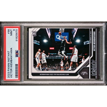 Victor Wembanyama 2023-24 Panini #98 NBA Rookie Card Spurs 1 of 5530 PSA 9 Mint