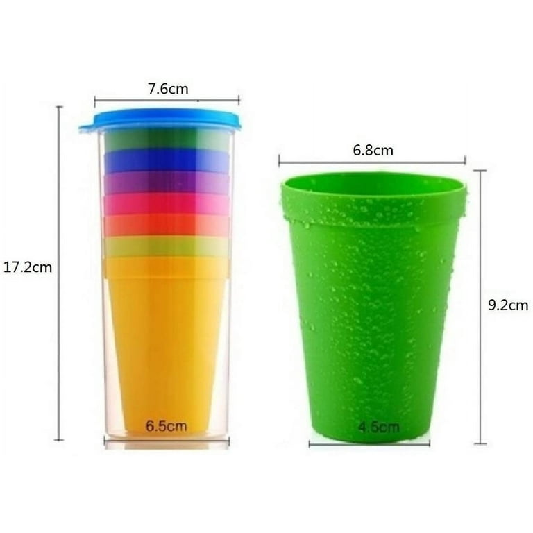 Coupe Vitre Set Of 4 Rainbow Stainless Steel Cups  16 Oz Unbreakable  Tumblers, Dishwasher Safe For Indoor/Outdoor Use 304 Stainless Steel Cups  Dishwasher Safe