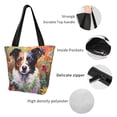 thumbnail image 4 of Sikiie Colorful Flower Dog Shoulder Bag Casual Hobo Crossbody Tote Bag for Women and Men Large Purse Messenger Bag Travel Work, 4 of 6