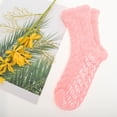 thumbnail image 2 of Unique Bargains 1 Pair Women's Soft Sleep Cozy Socks Bright Pink 93% Polyester 7% Spandex, 2 of 5