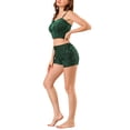 thumbnail image 5 of INSPIRE CHIC Women's Cami Shorts Pajama Sets Lingerie Lace Sleepwear Nightwear Green X-Large, 5 of 7