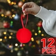 thumbnail image 5 of geerera Red Furry Ornaments, 12-Pack Fluffy Pom Pom Ball Decor, 3 Inch Fuzzy Christmas Tree Decorations, for Home Decor, DIY Crafts and Holiday Party, 5 of 9