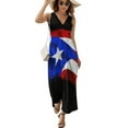 thumbnail image 2 of PUERTO RICAN FLAG by Solomaskx Sleeveless Dress Dresses Women Summer Evening Dresses Ladies Bohemia Long Dresses, 2 of 9