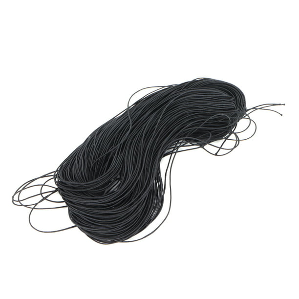 Beading Cord, 100m Black Polyester + Latex Elastic Rope For Home  Improvement For Decoration For Widely Used 