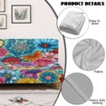 thumbnail image 6 of SCRAWLGOD Boho Mandala Flowers Pattern Armless Sofa Cover Washable Stretch 3 Seater Couch Cover Skin Friendly Furniture Protector Leakproof Couch Slipcover Anti Slip for Living Room, 6 of 9