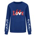 thumbnail image 3 of Womens Valentines Sweatshirt Crew Neck LOVE Letter Print Hoodies Fleece Long Sleeve Shirts Casual Loose Pullover Tops Warm Tops Romantic Hoodie Cute Sweet Gift Shirts Fall Winter Outfits, 3 of 3