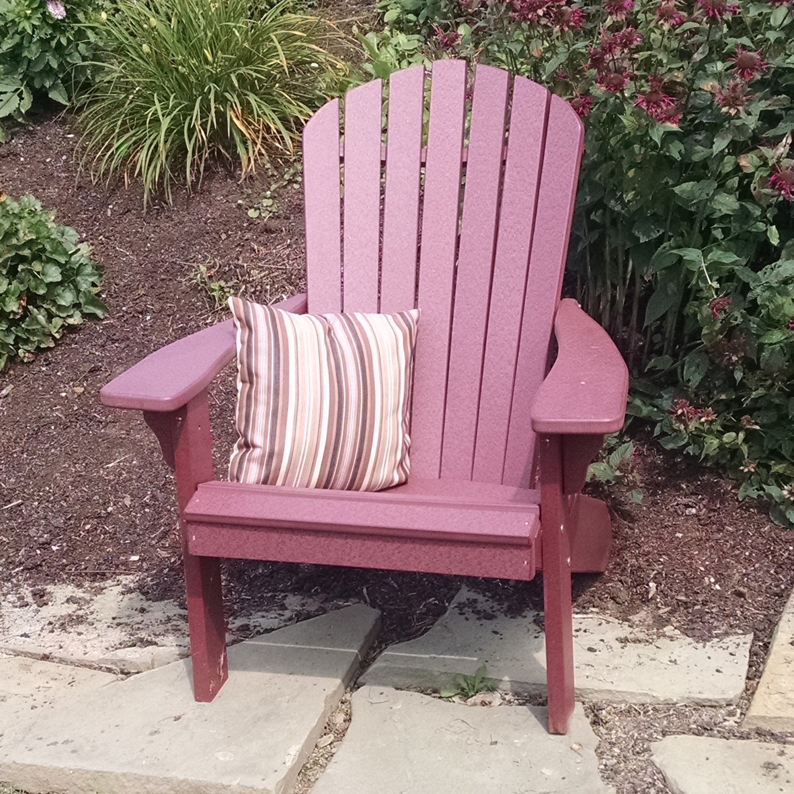A & L Furniture Recycled Plastic Fanback Adirondack Chair