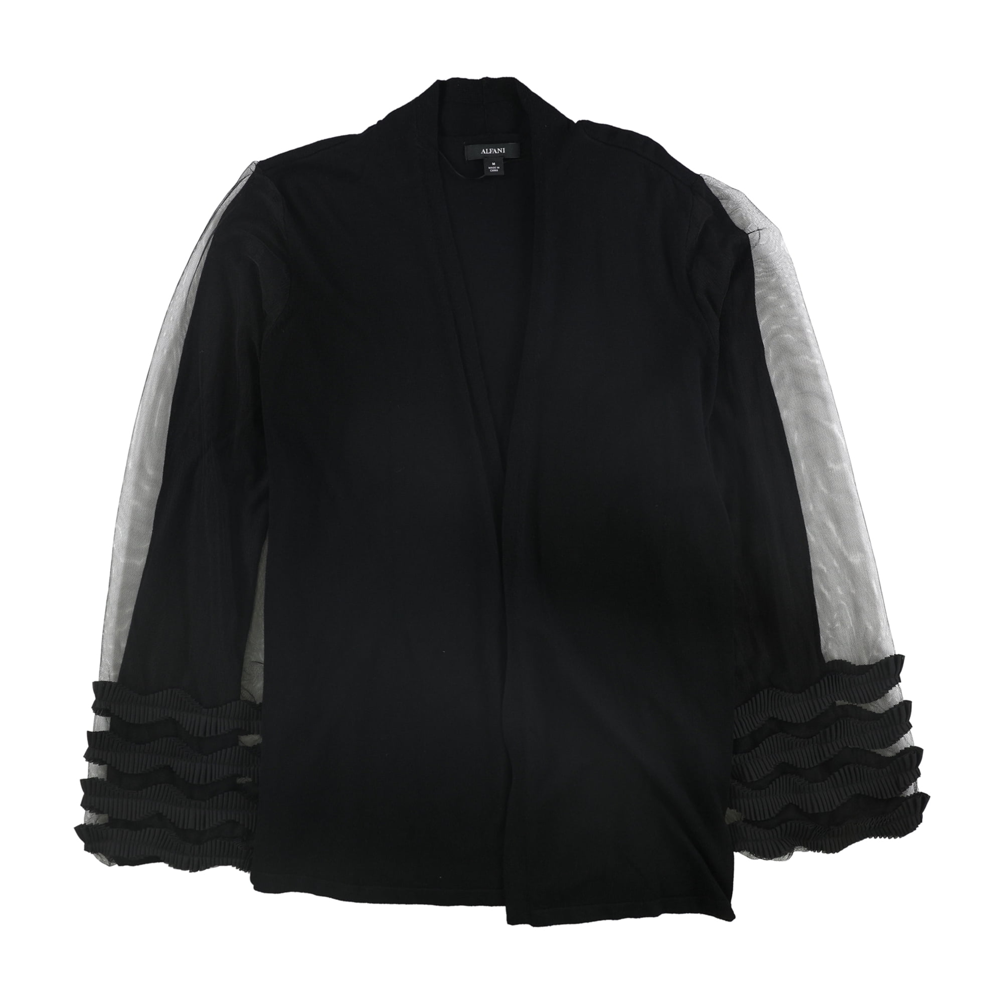 mesh sleeve cardigan