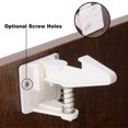 thumbnail image 2 of Paquete de 10 candados de seguridad para niños, color blanco, seguridad invisible para gabinetes y cajones, para puertas de gabinetes, cajones, armarios, 2 of 5