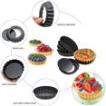 thumbnail image 2 of Moule à Tarte Rond Antiadhésif Amovible 4 Pouces (Noir) 6 Pcs, 2 of 5