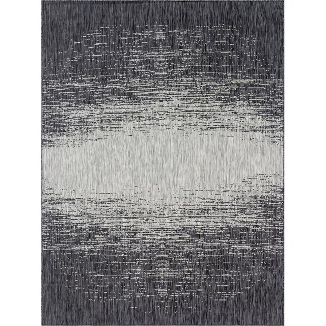 Unique Loom Outdoor Modern Gradient Area Rug 10' x 13' Rectangle Gray/Beige
