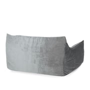 Noble House Pickerel Velvet Bean Bag Chair, Gray