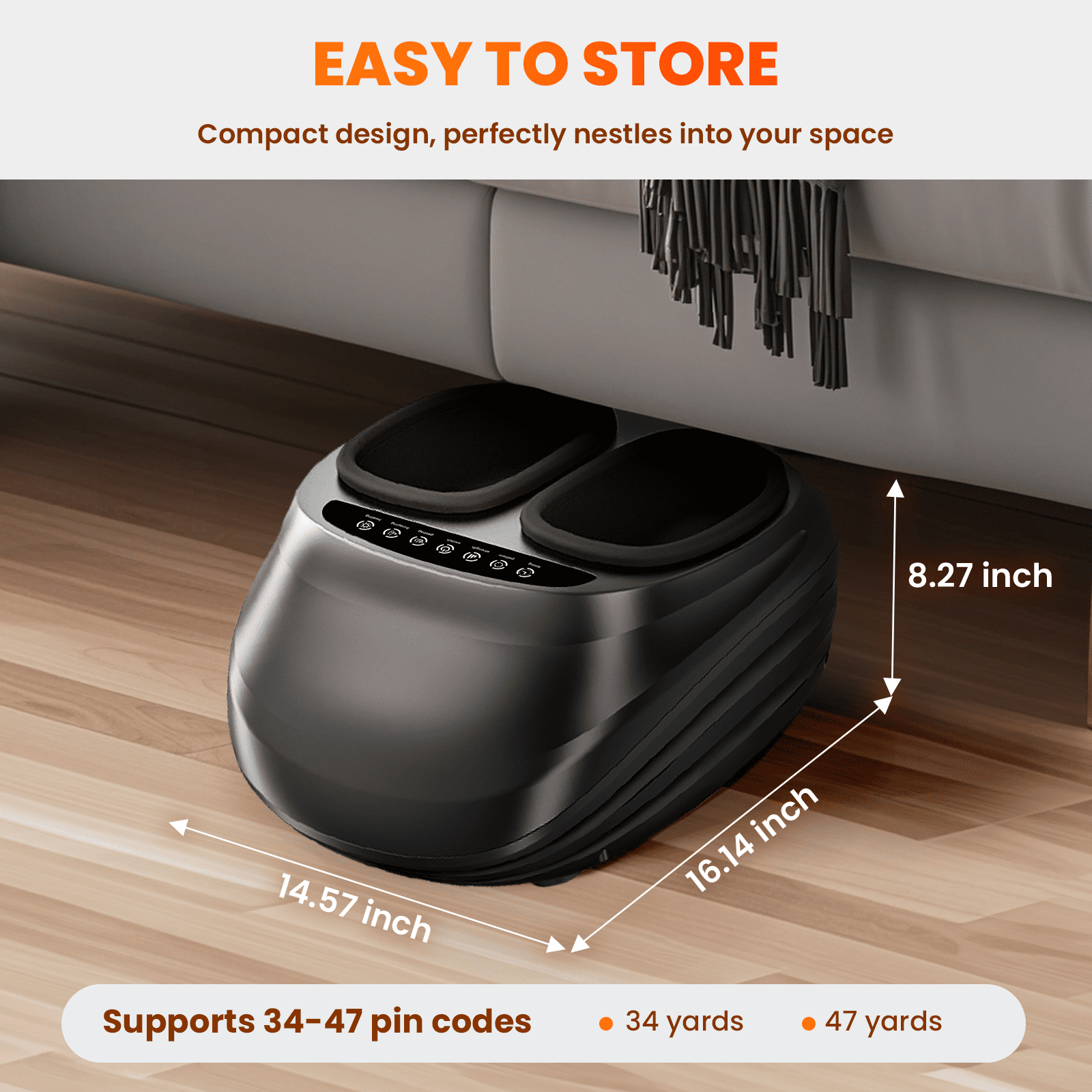 SZRSTH Shiatsu Foot Massager, Heated Kneading Gift for Women, Size 11