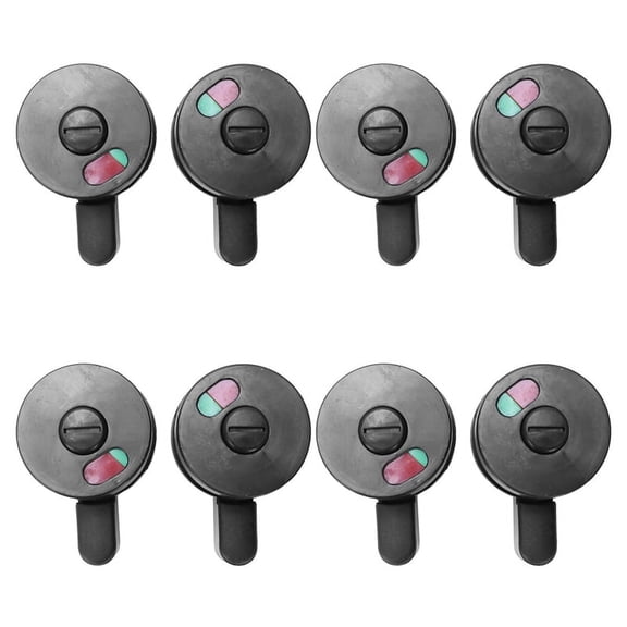 8pcs Public Toilet Door Locking Rotating Red Green Indicator Knob Lock