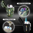 thumbnail image 5 of 2 Pack Waterproof Lighter Outdoor Windproof Torch Lighters Dual Arc Butane Electric Lighters USB Rechargeable Lighters Flameless Plasma Lighter Camping Hiking Adventure Survival Tactical Gear, 5 of 14
