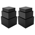 thumbnail image 5 of 6 Pack Acrylic Cube Display Stands, Food Risers for Buffet Table, Nesting Black, 5 of 12