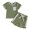 Green, variant on WOLLED 2 PCS Baby Boys Girls Crewneck T-Shirts + Short Sets,Summer Casual Short Sleeve Tops Infant Clothes,Sized 0-24 Months