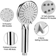 thumbnail image 4 of Kit de cabezal de ducha con manguera y soporte para cabezal de ducha, accesorio universal con 5 modos de rociado ajustables para barra deslizante ajustable de 18-25 mm de diámetro exterior,, 4 of 5