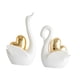 thumbnail image 5 of 2 figuras de cisne de cerámica para decoración de pareja, adorno para sala de estar. Blanco, 5 of 9