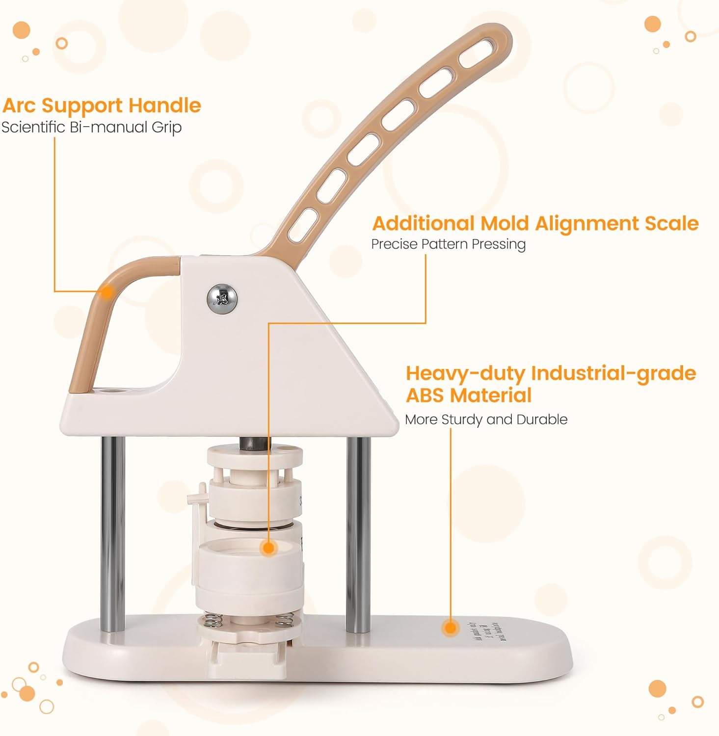 RONSHIN Button Maker, 1/1.25/2.28 inch(25/32/58mm)3-in-1 Pin Maker, Ergonomic Arc Handle Punch Press Kit, 300pcs Button Parts, Pictures, Circle Cutter, Magic Book
