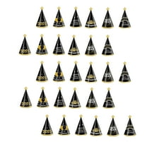 ROCKROK 30 Pieces Stylish 2025 New Year Eve Party Hats Decorations Child Paper Photography Props Festival Headwears Accessories