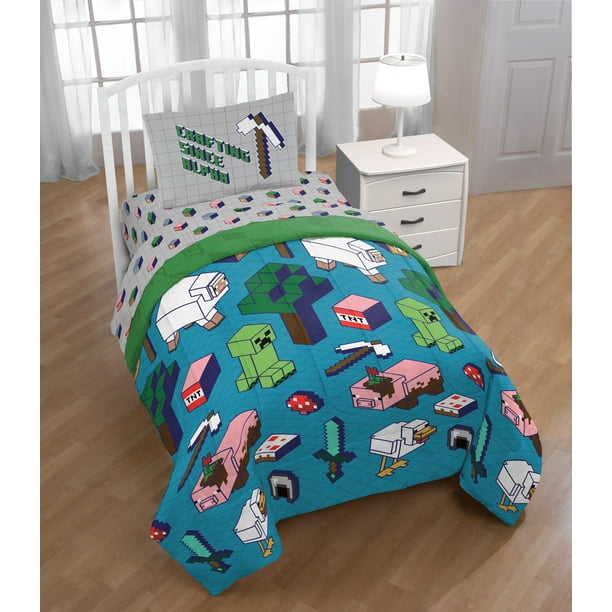 Minecraft Iso Animals Full Bed Set - Walmart.com - Walmart.com