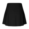 thumbnail image 6 of Uaswgudfs ​Womens Skorts Shorts: High Waisted A-Line with Crossover Design & Concealed Pocket - Stretchy Athletic Skirt Shorts for Women Black L, 6 of 7