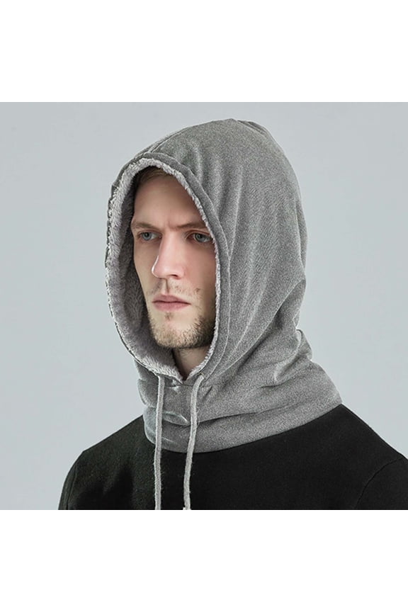 Fall Clearance Winter Hat Men's Outdoor Riding Headgear Windproof Plus Velvet Ski Cap Warm Bib Face Mask