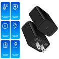 thumbnail image 2 of USB C Wall Charger Block,FiveBox 2Pack 20W PD Type C Chargers Charging Block Fast Charging Power Adapter Plug for Phone Samsung,Dark Black, 2 of 8