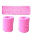 thumbnail image 1 of kurtrusly Unisex Polyester Elastic Wristband Headband Set Solid Color Breathable Sports Basketball Sweatband, 1 of 7