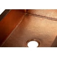 thumbnail image 6 of Space Enterprises CS-KIT-DIN-SGL-PLA-SH 33 in. Drop-in Single Well Plain Hammered Copper Kitchen Sink, Shiny, 6 of 6