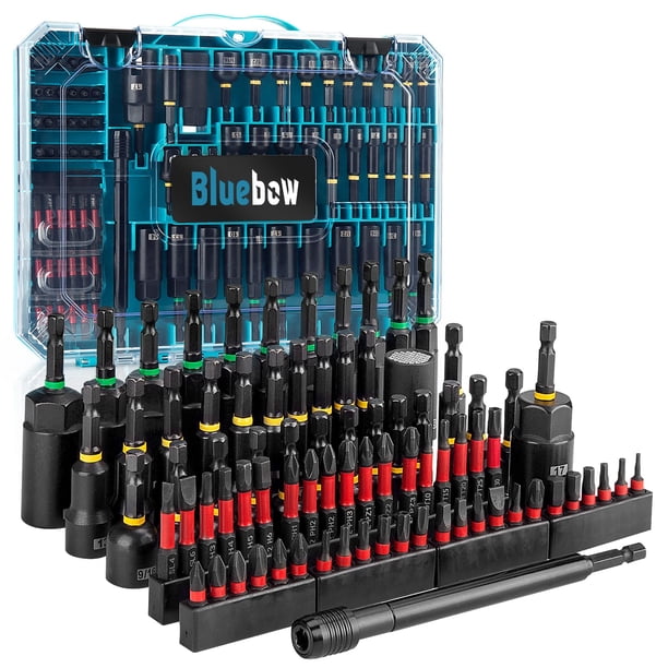 Set de Llaves de Tuercas Bluebow 80 piezas Magnético de Impacto Métrico y SAE